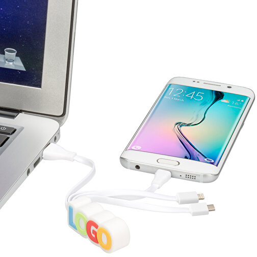 Customized USB Kabel , Promo Effects, frei wählbar, Kunststoff, 15,00cm (Länge), Bild 3