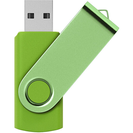 USB-Stick Swing Color 8GB , Promo Effects MB , grün MB , 8 GB , Kunststoff/ Aluminium MB , 3 - 10 MB/s MB , 5,70cm x 1,00cm x 1,90cm (Länge x Höhe x Breite), Bild 1