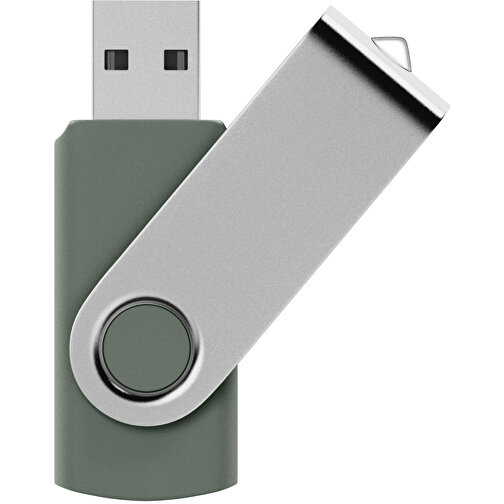 USB-Stick SWING 2.0 8 GB , Promo Effects MB , grau MB , 8 GB , Kunststoff/ Aluminium MB , 3 - 10 MB/s MB , 5,80cm x 1,09cm x 1,90cm (Länge x Höhe x Breite), Bild 1