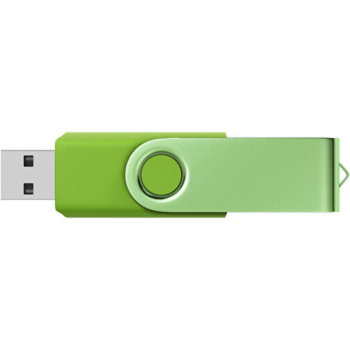 USB-Stick Swing Color 4GB , Promo Effects MB , grün MB , 4 GB , Kunststoff/ Aluminium MB , 3 - 10 MB/s MB , 5,70cm x 1,00cm x 1,90cm (Länge x Höhe x Breite), Bild 3