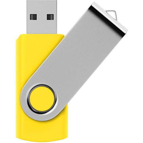 USB-Stick SWING 3.0 16 GB , Promo Effects MB , gelb gummiert MB , 16 GB , Kunststoff, Metall MB , 10 - 45 MB/s MB , 5,70cm x 1,09cm x 1,90cm (Länge x Höhe x Breite), Bild 1