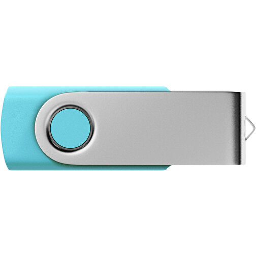 USB-Stick SWING 3.0 16 GB , Promo Effects MB , hellblau MB , 16 GB , Kunststoff, Metall MB , 10 - 45 MB/s MB , 5,70cm x 1,09cm x 1,90cm (Länge x Höhe x Breite), Bild 2