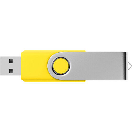 USB-Stick SWING 2.0 2 GB , Promo Effects MB , gelb gummiert MB , 2 GB , Kunststoff, Metall MB , 3 - 10 MB/s MB , 5,80cm x 1,09cm x 1,90cm (Länge x Höhe x Breite), Bild 3