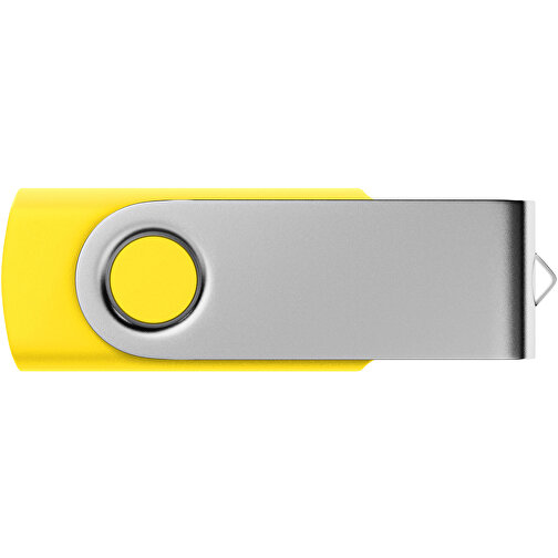 USB-Stick SWING 2.0 16 GB , Promo Effects MB , gelb gummiert MB , 16 GB , Kunststoff, Metall MB , 3 - 10 MB/s MB , 5,80cm x 1,09cm x 1,90cm (Länge x Höhe x Breite), Bild 2