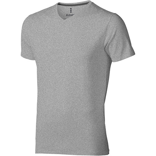 Kawartha T-Shirt Für Herren Mit V-Ausschnitt , Green Concept, grau meliert, Single jersey Strick 85% Bio Baumwolle, 10% Viskose, 5% Elastan, 200 g/m2, XXXL, , Bild 4