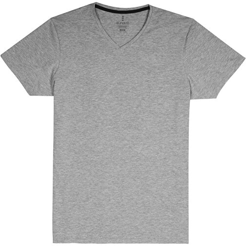 Kawartha T-Shirt Für Herren Mit V-Ausschnitt , Green Concept, grau meliert, Single jersey Strick 85% Bio Baumwolle, 10% Viskose, 5% Elastan, 200 g/m2, M, , Bild 1