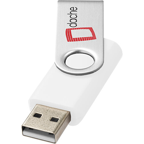 Rotate Basic 16 GB USB-Stick , weiss MB , 16 GB , Kunststoff, Aluminium MB , 5,80cm x 1,00cm x 1,90cm (Länge x Höhe x Breite), Bild 2