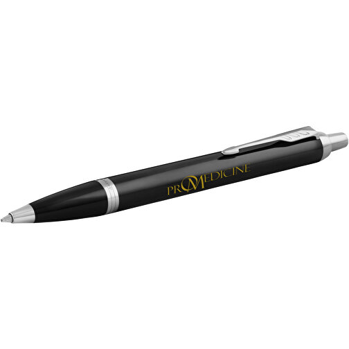 Parker IM Kugelschreiber , Parker, schwarz / chrom, Messing, 13,60cm (Höhe), Bild 5