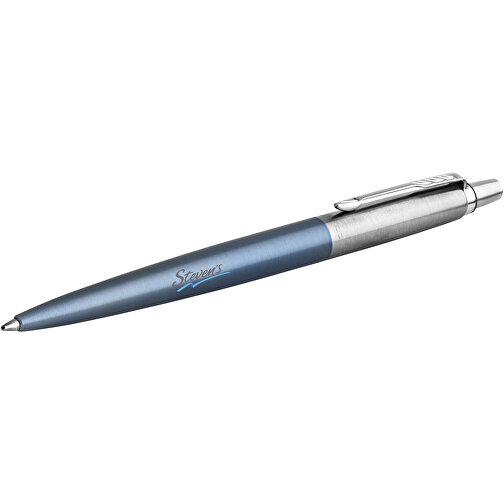 Parker Jotter Bond Street Kugelschreiber , Parker, hellblau / silber, Edelstahl, 12,90cm x 12,80cm (Länge x Höhe), Bild 4