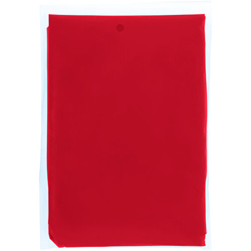 Ziva Einweg Regenponcho Mit Hülle , rot, PE Kunststoff, 15,80cm x 1,00cm x 10,70cm (Länge x Höhe x Breite), Bild 6