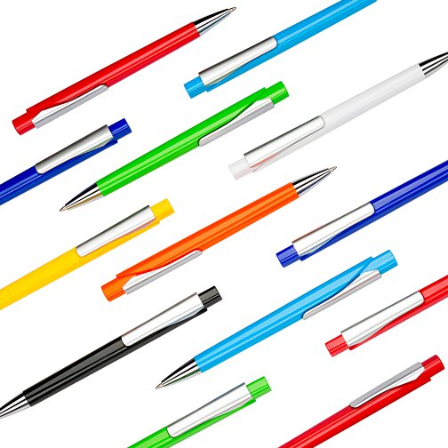 Kugelschreiber Liverpool Bunt , Promo Effects, gelb, Kunststoff, 14,10cm x 1,00cm x 1,20cm (Länge x Höhe x Breite), Bild 4