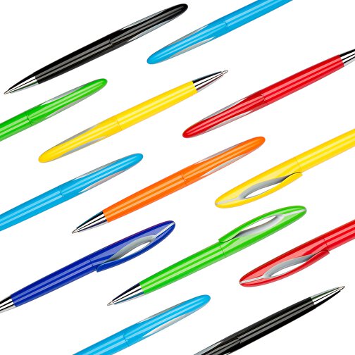 Kugelschreiber Tokio Bunt Silber , Promo Effects, rot/silber, Kunststoff, 14,50cm x 1,50cm (Länge x Breite), Bild 4