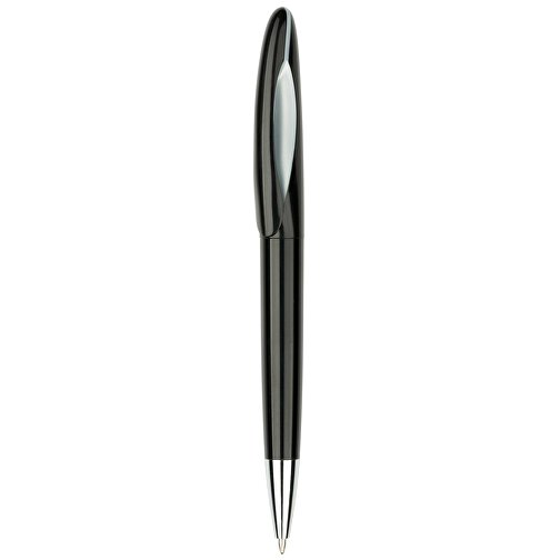 Kugelschreiber Tokio Bunt Silber , Promo Effects, schwarz/silber, Kunststoff, 14,50cm x 1,50cm (Länge x Breite), Bild 2