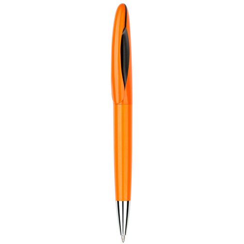 Kugelschreiber Tokio Bunt Schwarz , Promo Effects, orange, Kunststoff, 14,50cm x 1,50cm (Länge x Breite), Bild 2