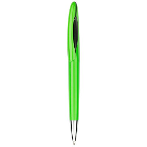 Kugelschreiber Tokio Bunt Schwarz , Promo Effects, grün, Kunststoff, 14,50cm x 1,50cm (Länge x Breite), Bild 2