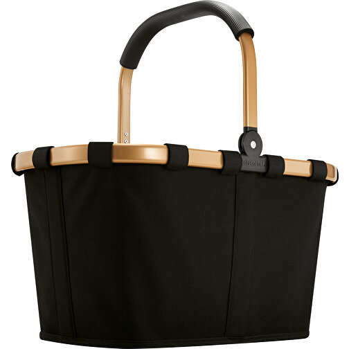 Carrybag , Reisenthel, schwarz/gold, Obermaterial: hochwertiges recyceltes Polyestergewebe, wasserabweisend, 48,00cm x 28,00cm x 29,00cm (Länge x Höhe x Breite), Bild 1