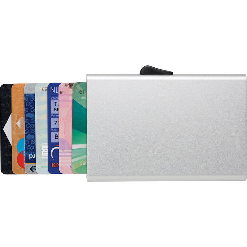 C-Secure Aluminium RFID Kartenhalter, Silber , silber, Aluminium, 9,50cm x 0,80cm (Länge x Höhe), Bild 5