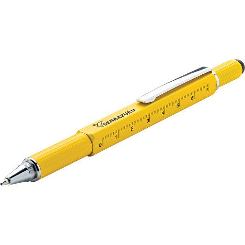 5-in-1 Aluminium Tool-Stift , gelb, Aluminium, 15,00cm x 1,30cm (Höhe x Breite), Bild 2