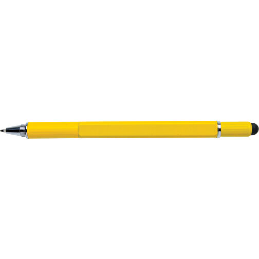 5-in-1 Aluminium Tool-Stift , gelb, Aluminium, 15,00cm x 1,30cm (Höhe x Breite), Bild 8