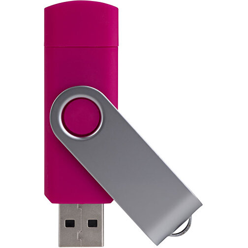 USB-Stick Smart Swing 8 GB , Promo Effects MB , magenta MB , 8 GB , Kunststoff, Metal MB , 3 - 10 MB/s MB , 7,00cm x 1,00cm x 1,90cm (Länge x Höhe x Breite), Bild 1