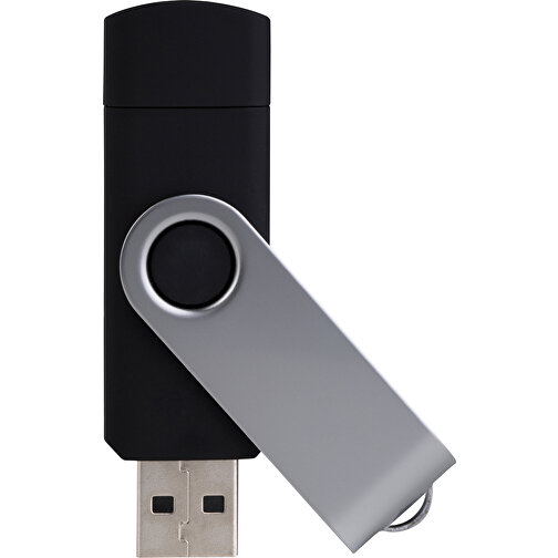 USB-Stick Smart Swing 8 GB , Promo Effects MB , schwarz MB , 8 GB , Kunststoff, Metal MB , 3 - 10 MB/s MB , 7,00cm x 1,00cm x 1,90cm (Länge x Höhe x Breite), Bild 1