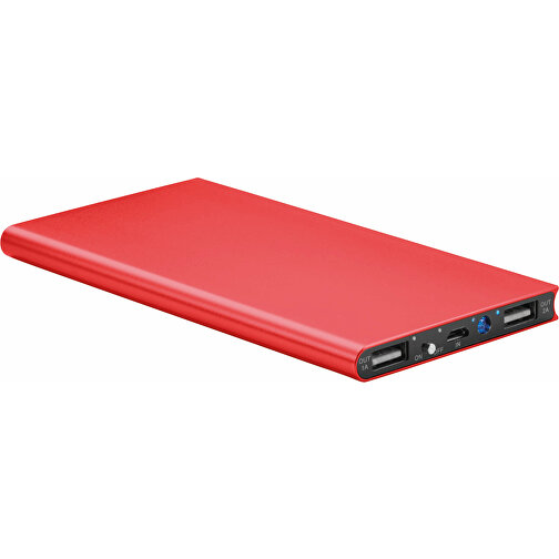 Powerflat8 , rot, Aluminium, 15,00cm x 0,90cm x 7,50cm (Länge x Höhe x Breite), Bild 1