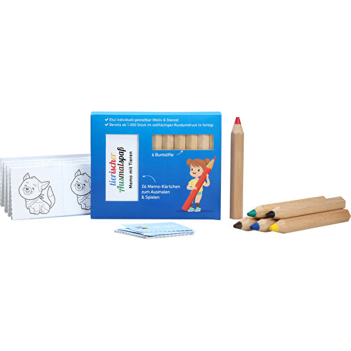 Jumbo Crayons Memo Set, que incluye un set de impresión, coloreado y juego, Imagen 2