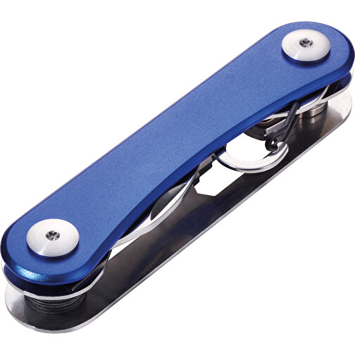 TROIKA Schlüssel Organizer TROIKA CLEVER KEY , Troika, blau, silberfarben, Aluminium, Edelstahl, 9,50cm x 1,40cm x 2,20cm (Länge x Höhe x Breite), Bild 5