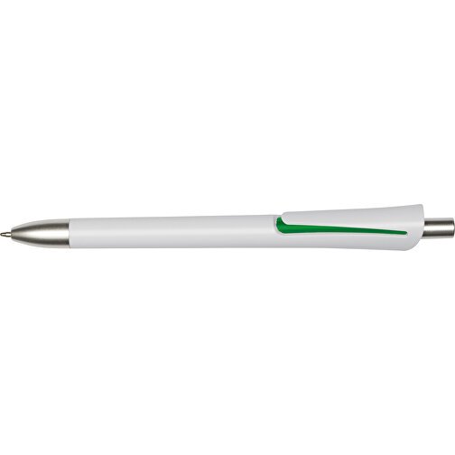 Kugelschreiber OREGON , grün, weiß, Kunststoff, 14,20cm (Länge), Bild 3
