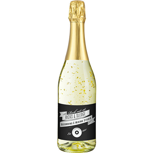 Golden Flakes - Flasche Klar , gold, Glas, 8,30cm x 30,00cm x 8,30cm (Länge x Höhe x Breite), Bild 1