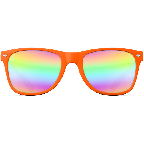 SunShine Mirror Soft-Touch - UV 400 , Promo Effects, verspiegelt orange Soft-Touch, Rahmen aus Polycarbonat und Glass aus AC, 14,50cm x 4,80cm x 15,00cm (Länge x Höhe x Breite), Bild 5