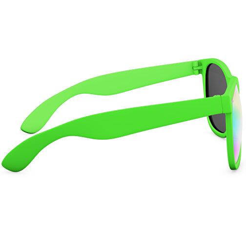 SunShine Mirror Soft-Touch - UV 400 , Promo Effects, verspiegelt grün Soft-Touch, Rahmen aus Polycarbonat und Glass aus AC, 14,50cm x 4,80cm x 15,00cm (Länge x Höhe x Breite), Bild 4