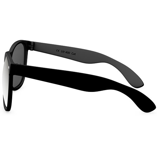 SunShine Mirror Soft-Touch - UV 400 , Promo Effects, verspiegelt schwarz Soft-Touch, Rahmen aus Polycarbonat und Glass aus AC, 14,50cm x 4,80cm x 15,00cm (Länge x Höhe x Breite), Bild 3