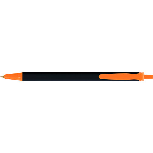 BIC® Clic Stic Softfeel® Kugelschreiber , BiC, schwarz/orange, Kunststoff, 14,00cm x 1,20cm (Länge x Breite), Bild 3