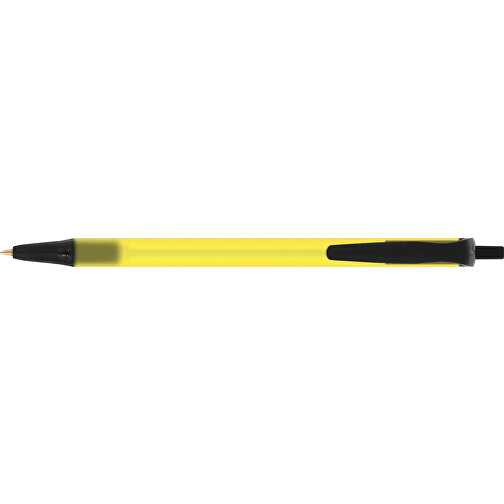 BIC® Clic Stic Kugelschreiber , BiC, gefr. gelb/schwarz, Kunststoff, 14,00cm x 1,20cm (Länge x Breite), Bild 3