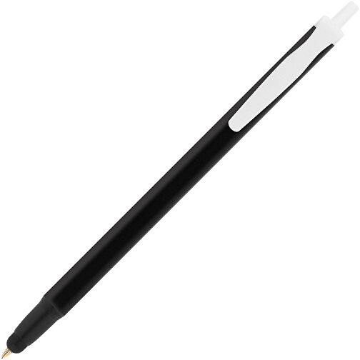 BIC® Clic Stic Stylus Kugelschreiber , BiC, schwarz/weiß/schwarz, Kunststoff, 14,00cm x 1,20cm (Länge x Breite), Bild 2