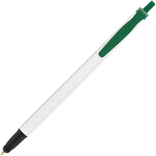 BIC® Clic Stic Stylus Kugelschreiber , BiC, weiß/grün/schwarz, Kunststoff, 14,00cm x 1,20cm (Länge x Breite), Bild 2