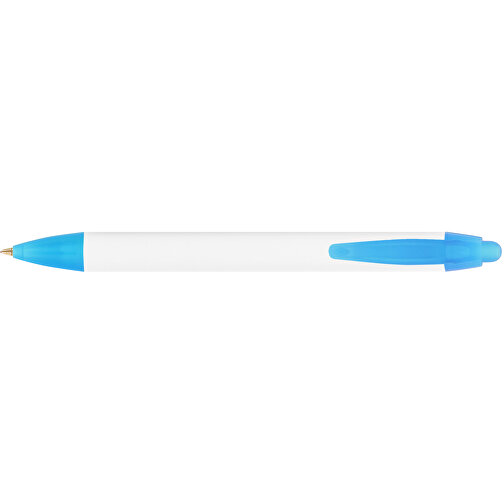 BIC® Wide Body™ Kugelschreiber , BiC, weiss/gefr. blau, Kunststoff, 14,20cm x 1,50cm (Länge x Breite), Bild 3