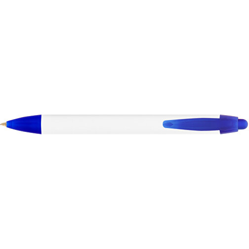 BIC® Wide Body™ Kugelschreiber , BiC, weiss/gefr. dunkelblau, Kunststoff, 14,20cm x 1,50cm (Länge x Breite), Bild 3