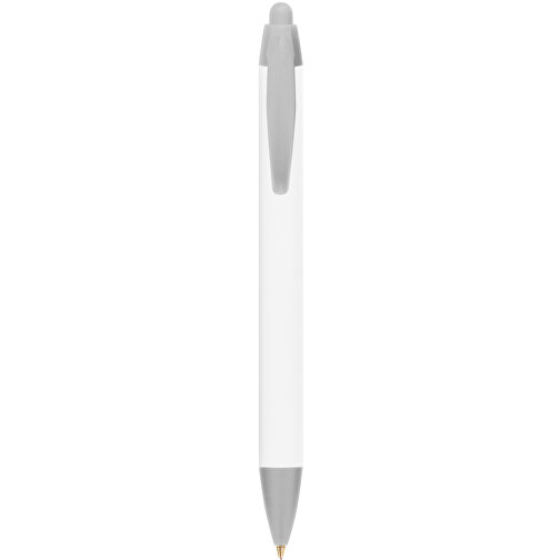 BIC® Wide Body™ Kugelschreiber , BiC, weiss/metallgrau, Kunststoff, 14,20cm x 1,50cm (Länge x Breite), Bild 1