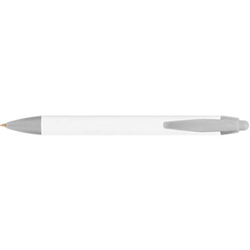 BIC® Wide Body™ Kugelschreiber , BiC, weiss/metallgrau, Kunststoff, 14,20cm x 1,50cm (Länge x Breite), Bild 3