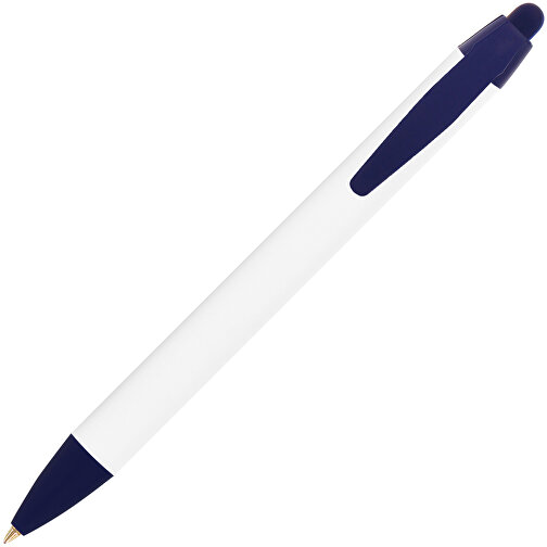 BIC® Wide Body™ Kugelschreiber , BiC, weiß/marineblau, Kunststoff, 14,20cm x 1,50cm (Länge x Breite), Bild 2