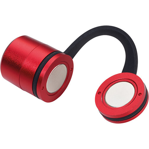 TROIKA Taschenlampe ECO RUN , Troika, rot, schwarz, Aluminium, Silikon, 3,60cm x 2,60cm x 2,60cm (Länge x Höhe x Breite), Bild 2