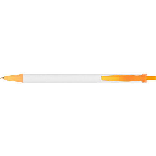 BIC® Clic Stic Digital Kugelschreiber , BiC, weiss/gefr. orange, Kunststoff, 14,00cm x 1,20cm (Länge x Breite), Bild 3