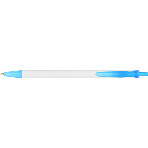 BIC® Clic Stic Digital Kugelschreiber , BiC, weiss/gefr. blau, Kunststoff, 14,00cm x 1,20cm (Länge x Breite), Bild 3
