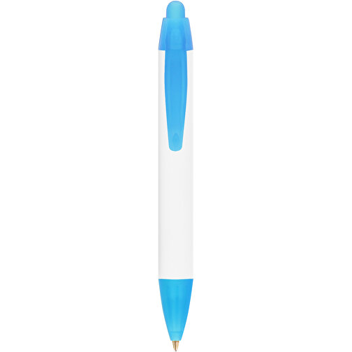 BIC® Wide Body™ Mini Digital Kugelschreiber , BiC, weiss/gefr. blau, Kunststoff, 11,60cm x 1,50cm (Länge x Breite), Bild 1
