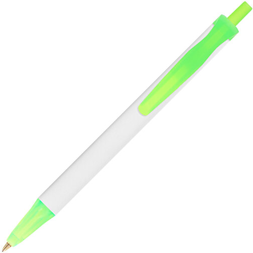BIC® Clic Stic Mini Digital Kugelschreiber , BiC, weiss/gefr. grün, Kunststoff, 11,20cm x 1,20cm (Länge x Breite), Bild 2