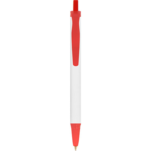 BIC® Clic Stic Mini Digital Kugelschreiber , BiC, weiß/gefr. rot, Kunststoff, 11,20cm x 1,20cm (Länge x Breite), Bild 1