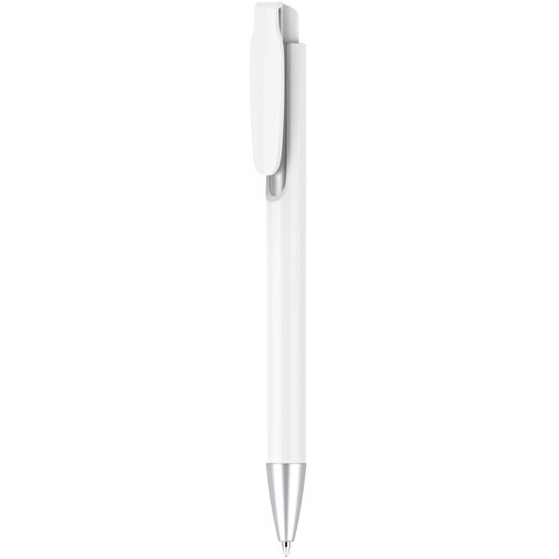 Kugelschreiber – Fanny , Promo Effects, weiß, Kunststoff, 14,00cm x 1,10cm (Länge x Breite), Bild 1