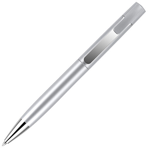 Kugelschreiber Lucky Metallic , Promo Effects, silber metallic, Kunststoff, 14,00cm x 1,10cm (Länge x Breite), Bild 3